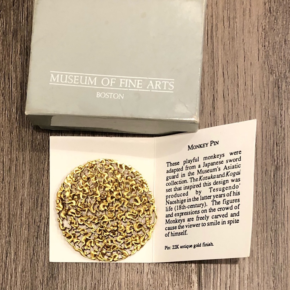 BRAND NEW - MFA Boston - 22K “100 Monkey” Broach